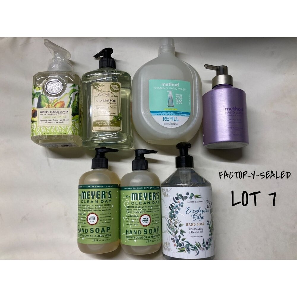 Lot Of 7 Assorted Hand Soap Brand New FACTORY-SEALED